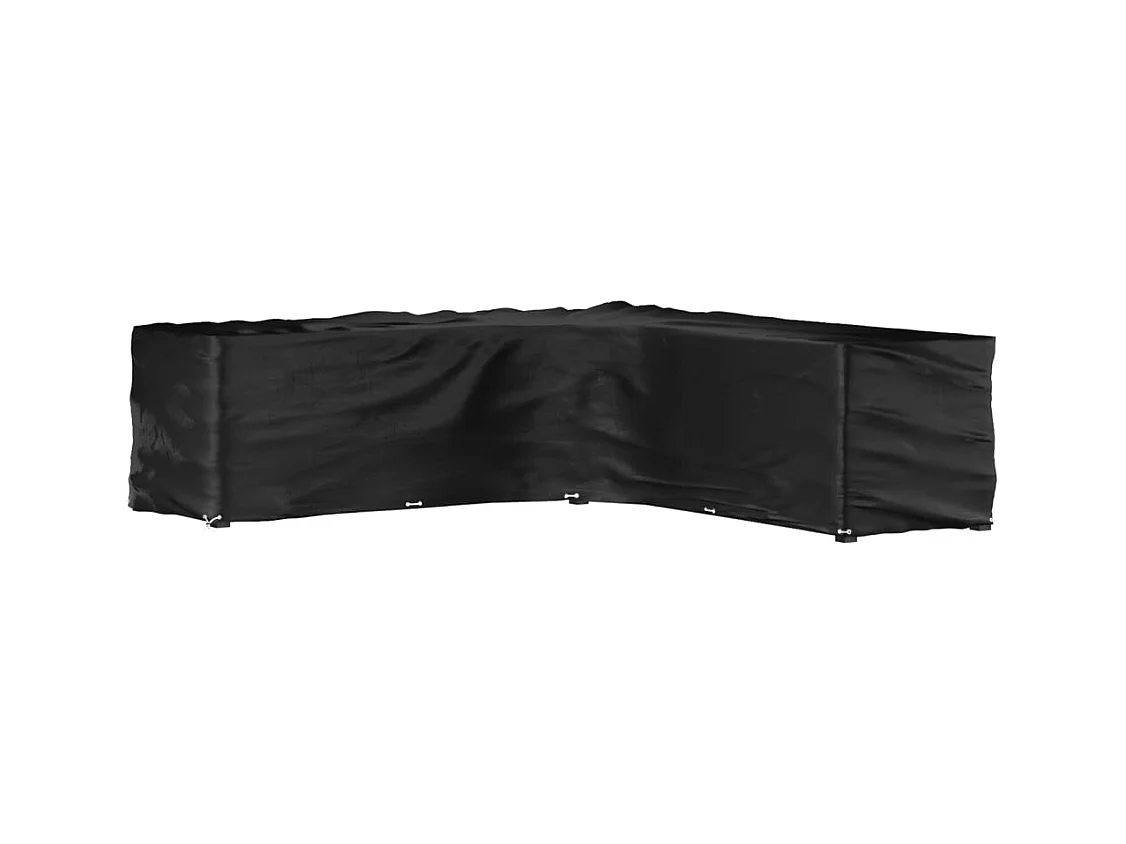 Funda para muebles de jardín en forma de L con 20 ojales 300x300x90cm