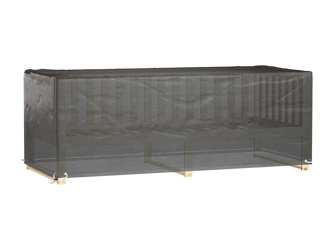 Housses salon de jardin 2pcs 8œillets 192x82x65cm rectangulaire