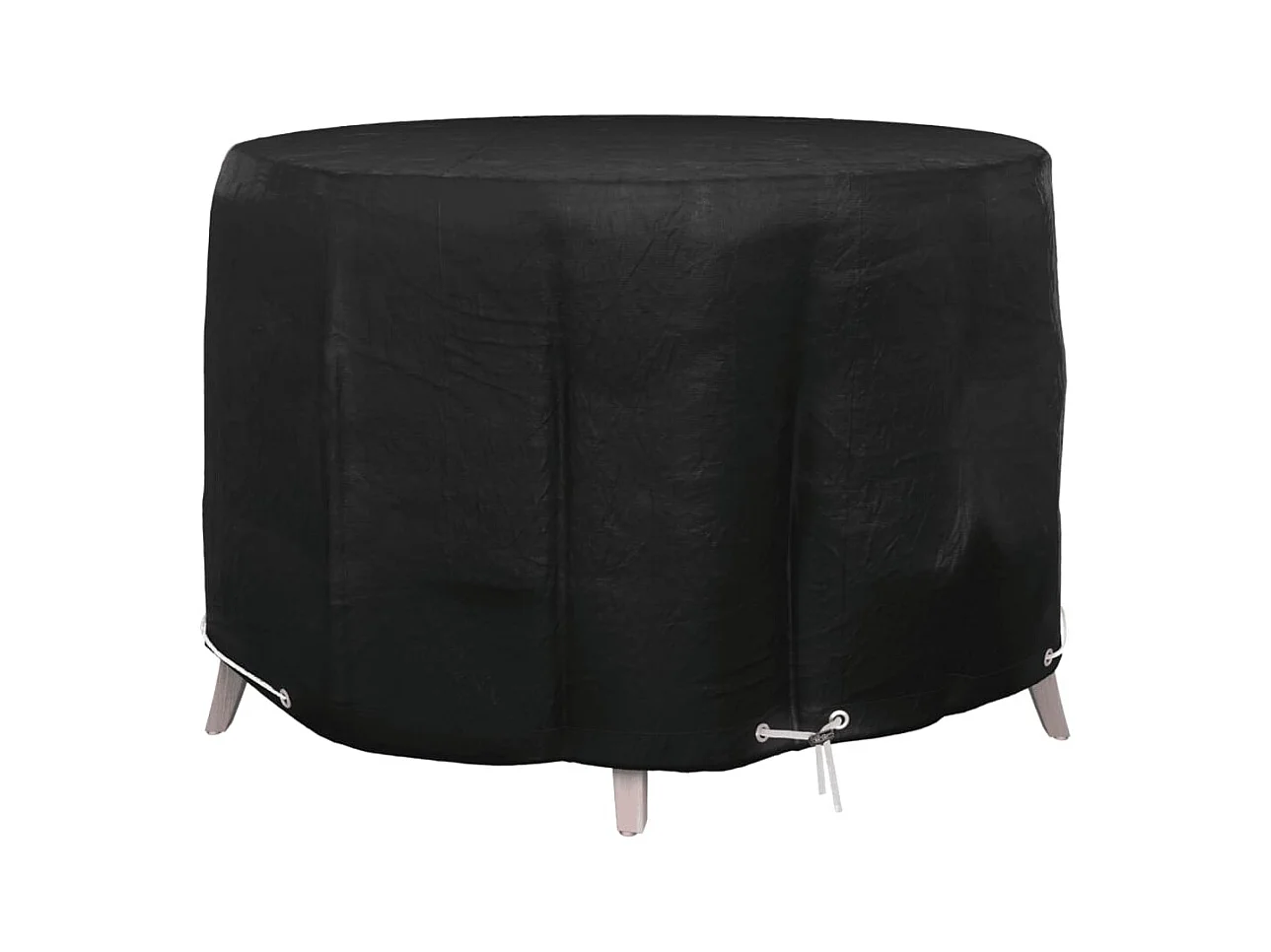 Funda para muebles de jardín con 6 ojales, Ø125x75 cm, redonda