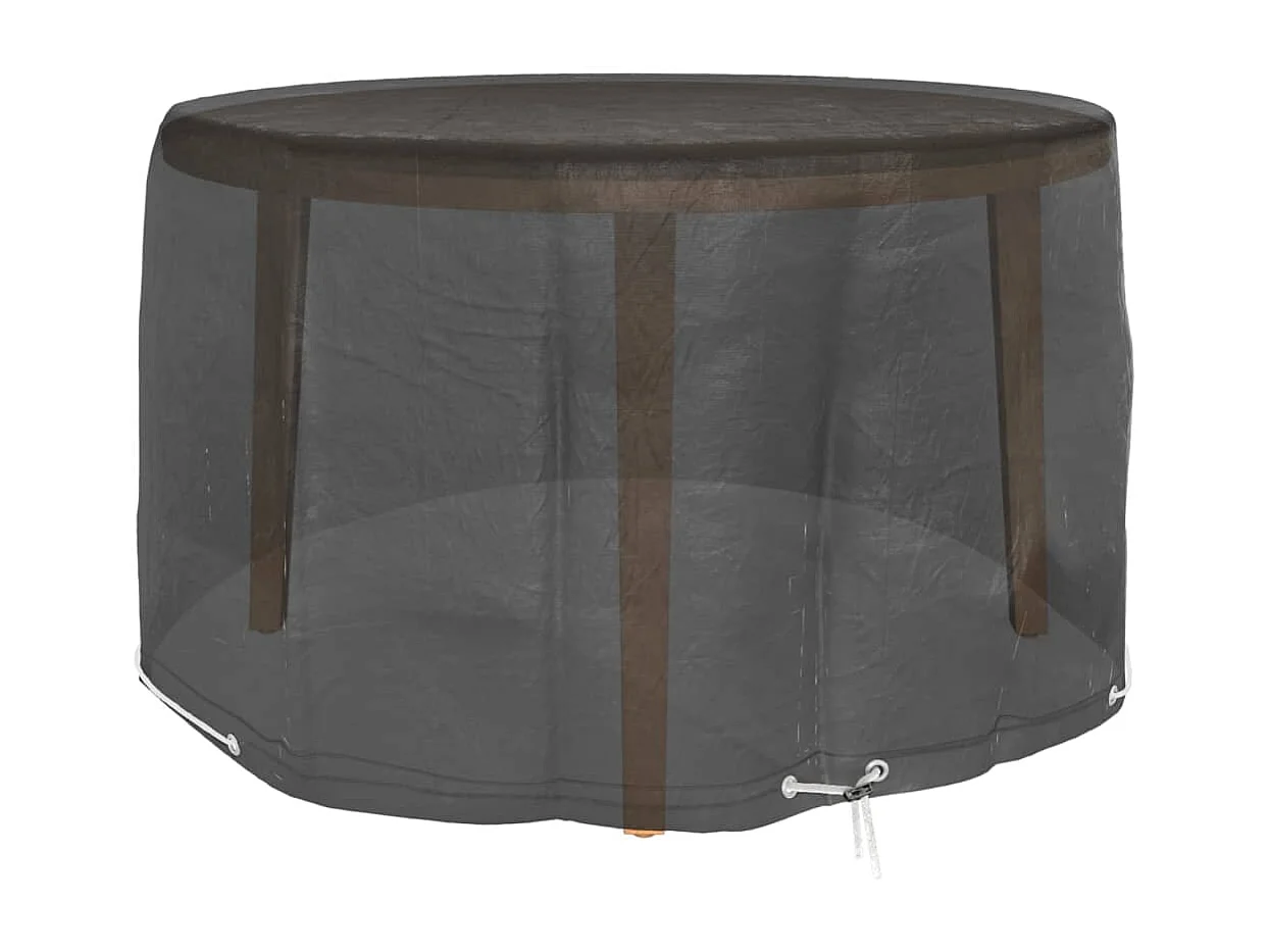 Funda para muebles de jardín con 6 ojales, Ø125x75 cm, redonda