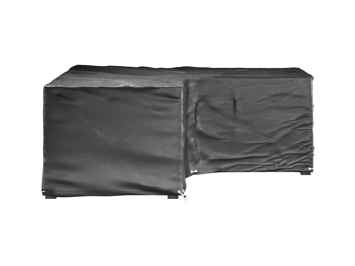 Fundas para muebles de jardín en forma de L, 2 unidades, 16 ojales