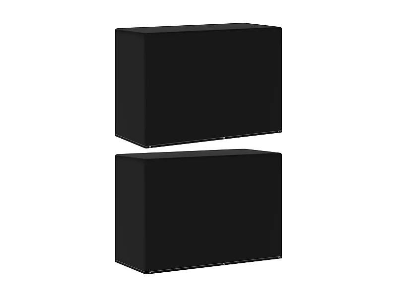 Housses meubles de jardin 2 pcs 6 œillets barbecue 180x80x125cm