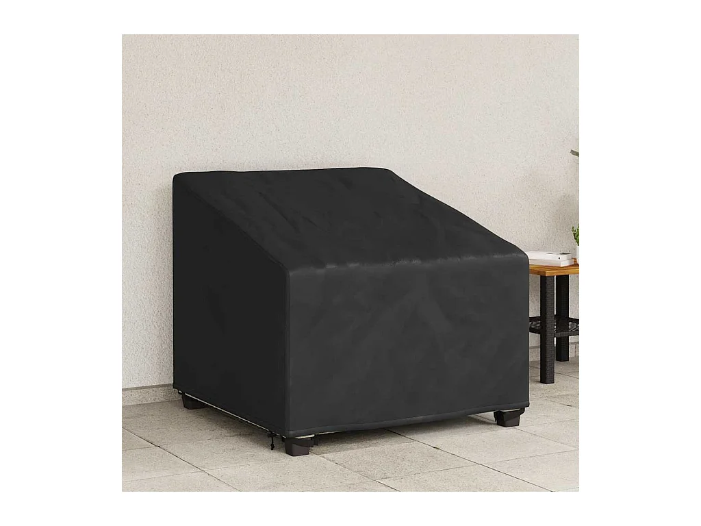 Tuinstoelhoes Zwart 90 x 90 x 50 / 75 cm 210D stof