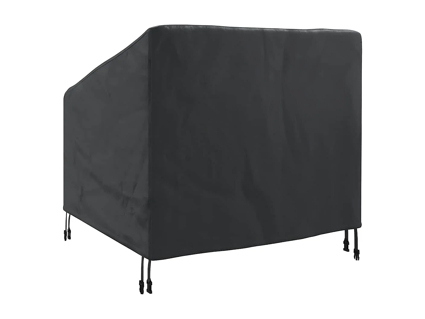 Tuinstoelhoes Zwart 90 x 90 x 50 / 75 cm 210D stof