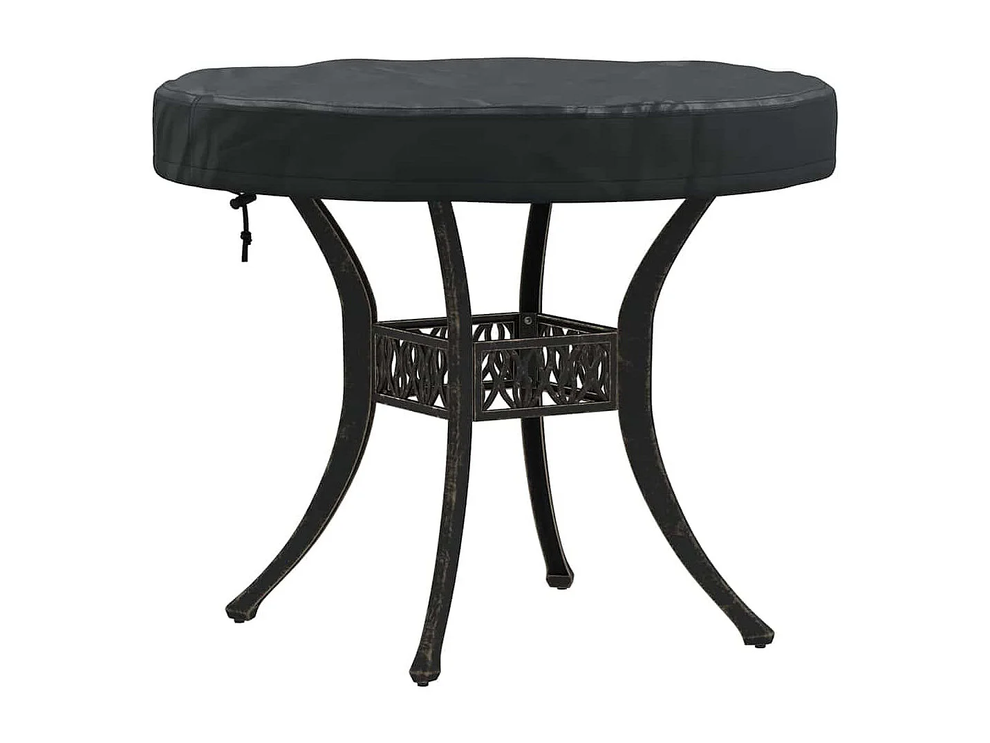 Zwarte buitentafelhoes 72 x 72 x 10 cm 420D stof