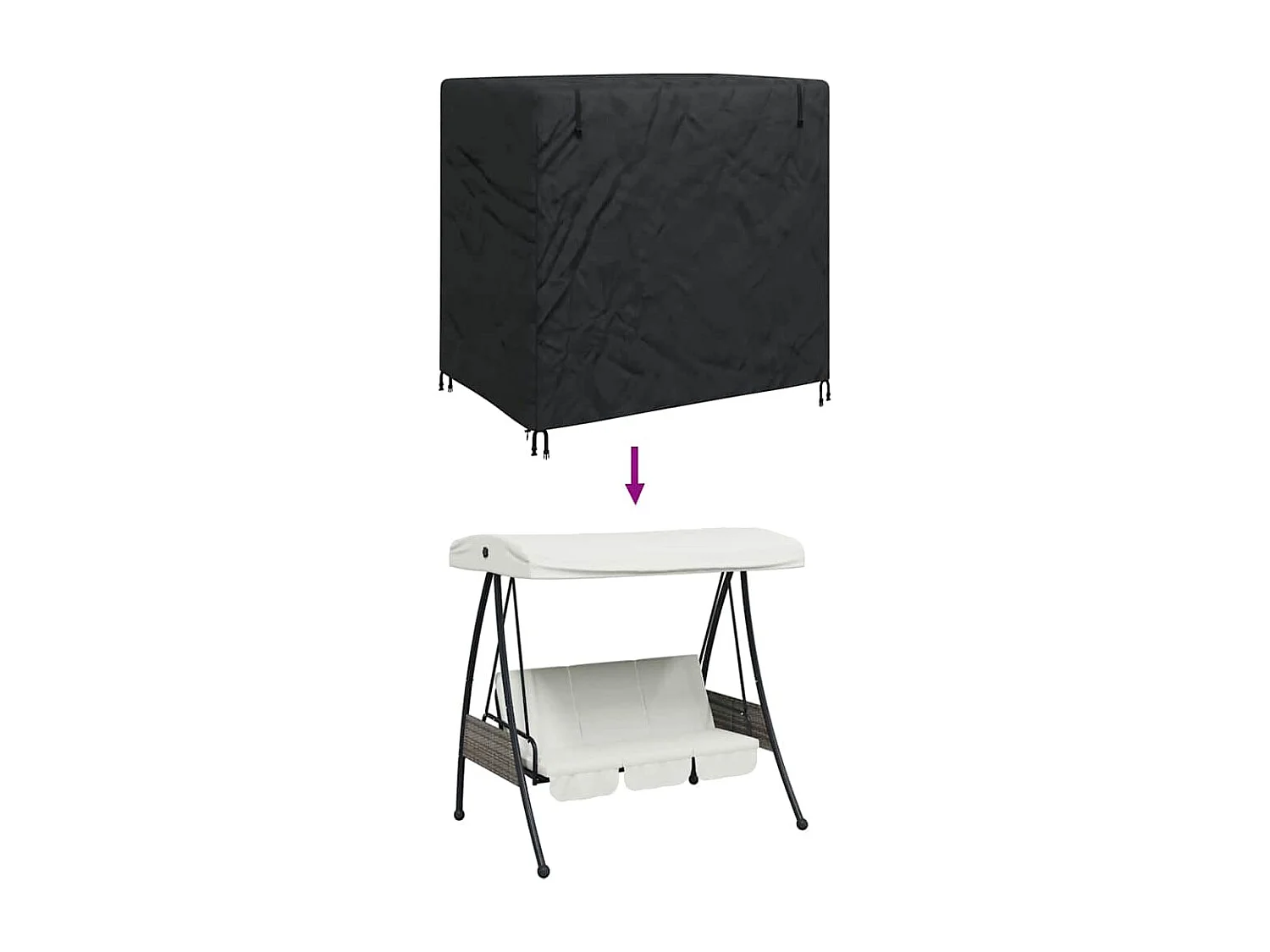 Funda para muebles de exterior 175 x 125 x 160 cm Tejido 420D