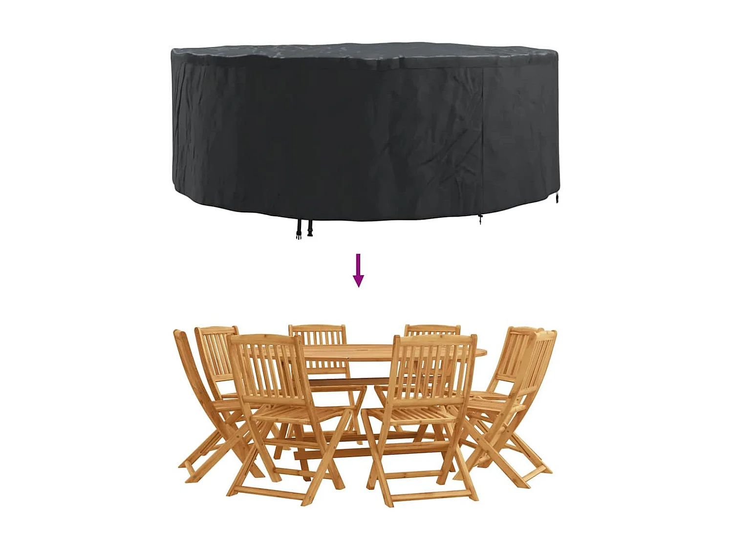 Funda para muebles de exterior 244 x 244 x 85 cm