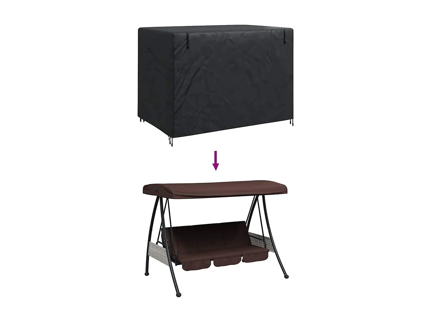 Funda para columpio exterior 220 x 150 x 150 cm