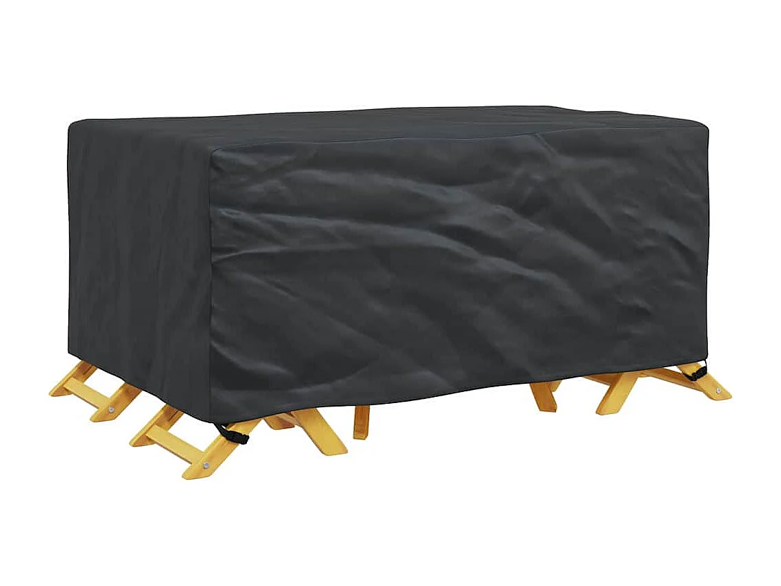 Housse pour mobilier d'extérieur Noir 172 x 113 x 73 cm 600D