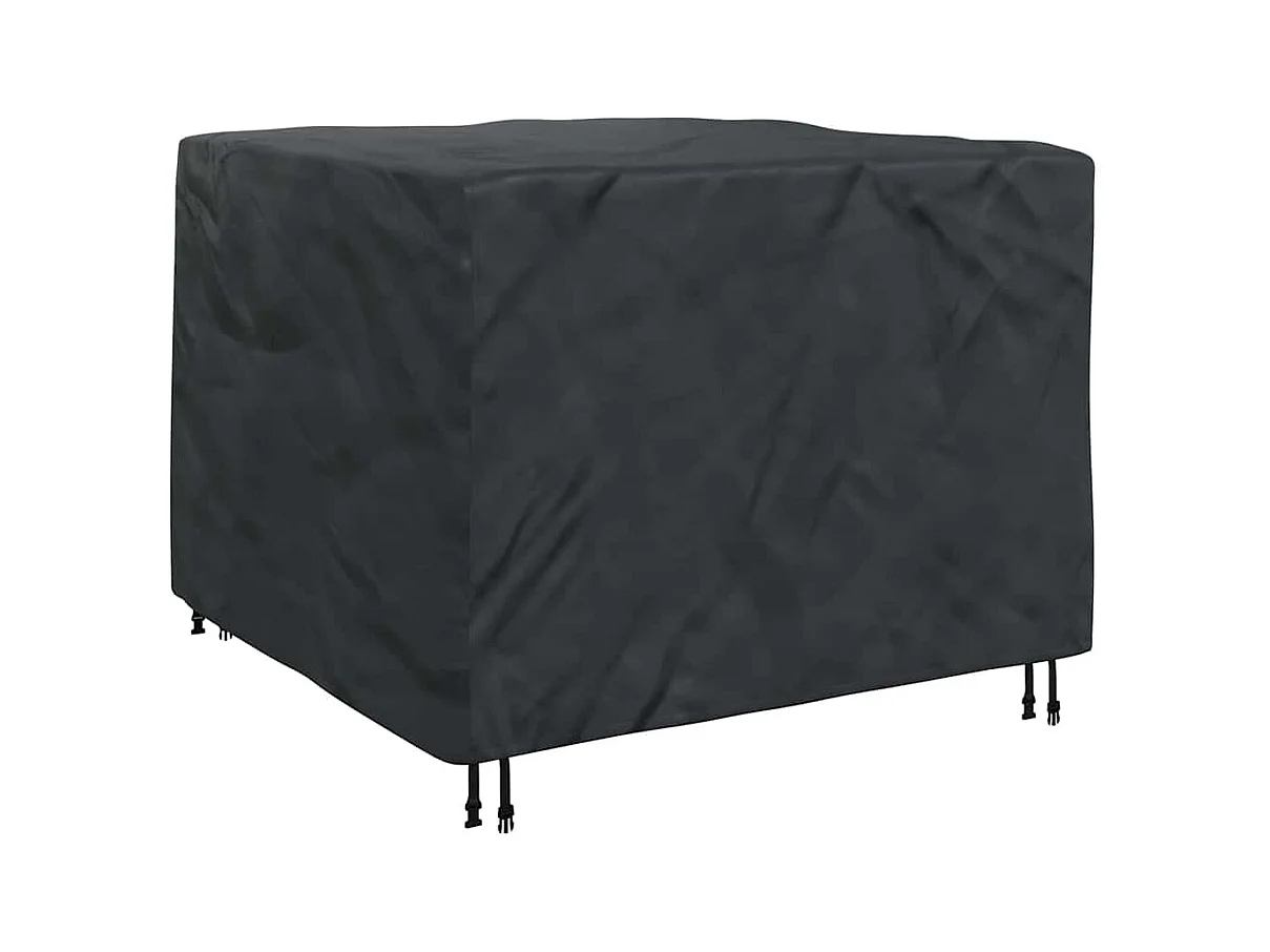 Funda para muebles de exterior negra 125 x 125 x 74 cm Tejido 420D
