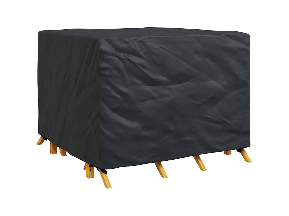 Funda para muebles de exterior negra 125 x 125 x 74 cm Tejido 420D