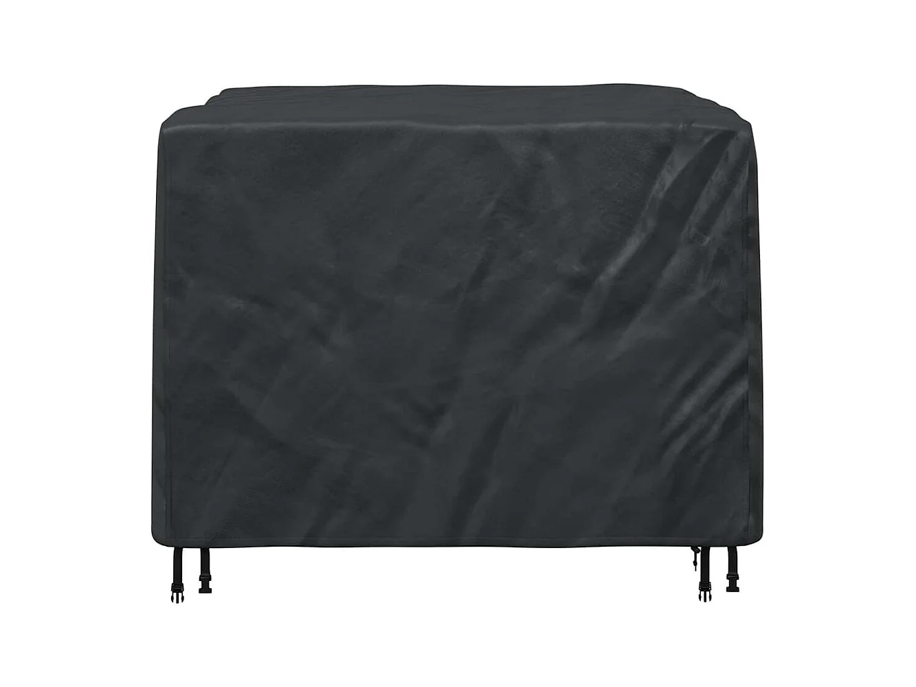 Funda para muebles de exterior negra 125 x 125 x 74 cm Tejido 420D
