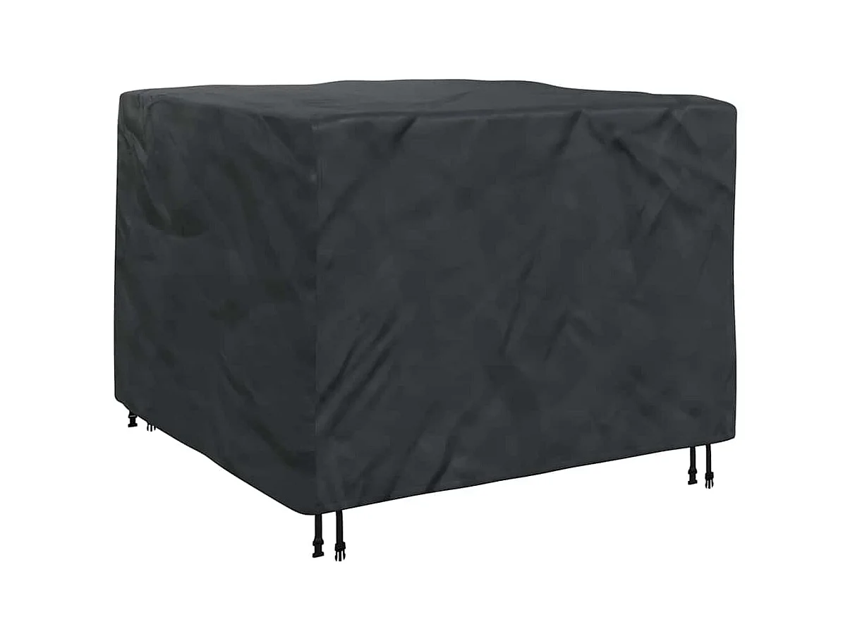 Funda para muebles de exterior negra 125 x 125 x 74 cm Tejido 420D