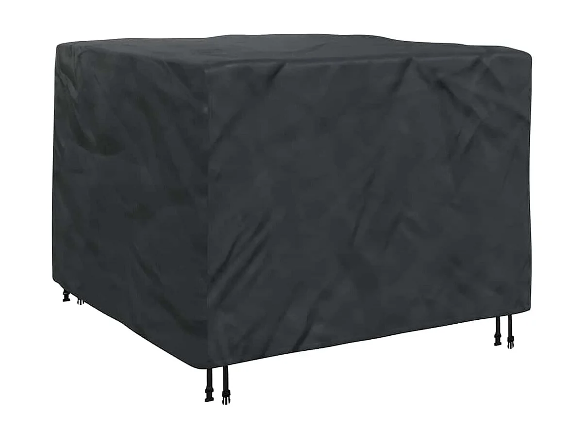 Funda para muebles de exterior negra 125 x 125 x 74 cm Tejido 420D