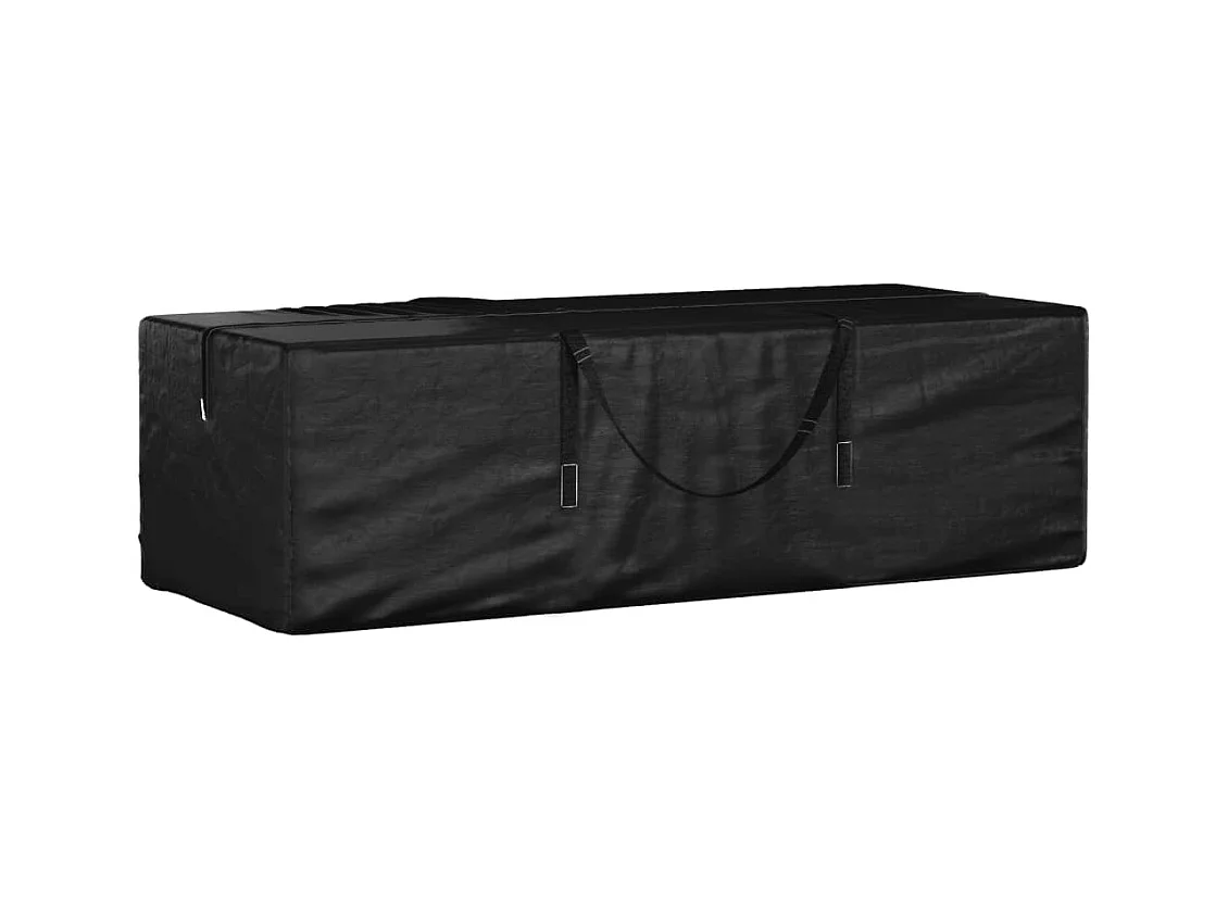 Aufbewahrungstasche für Gartenkissen schwarz 135x40x55 cm PE