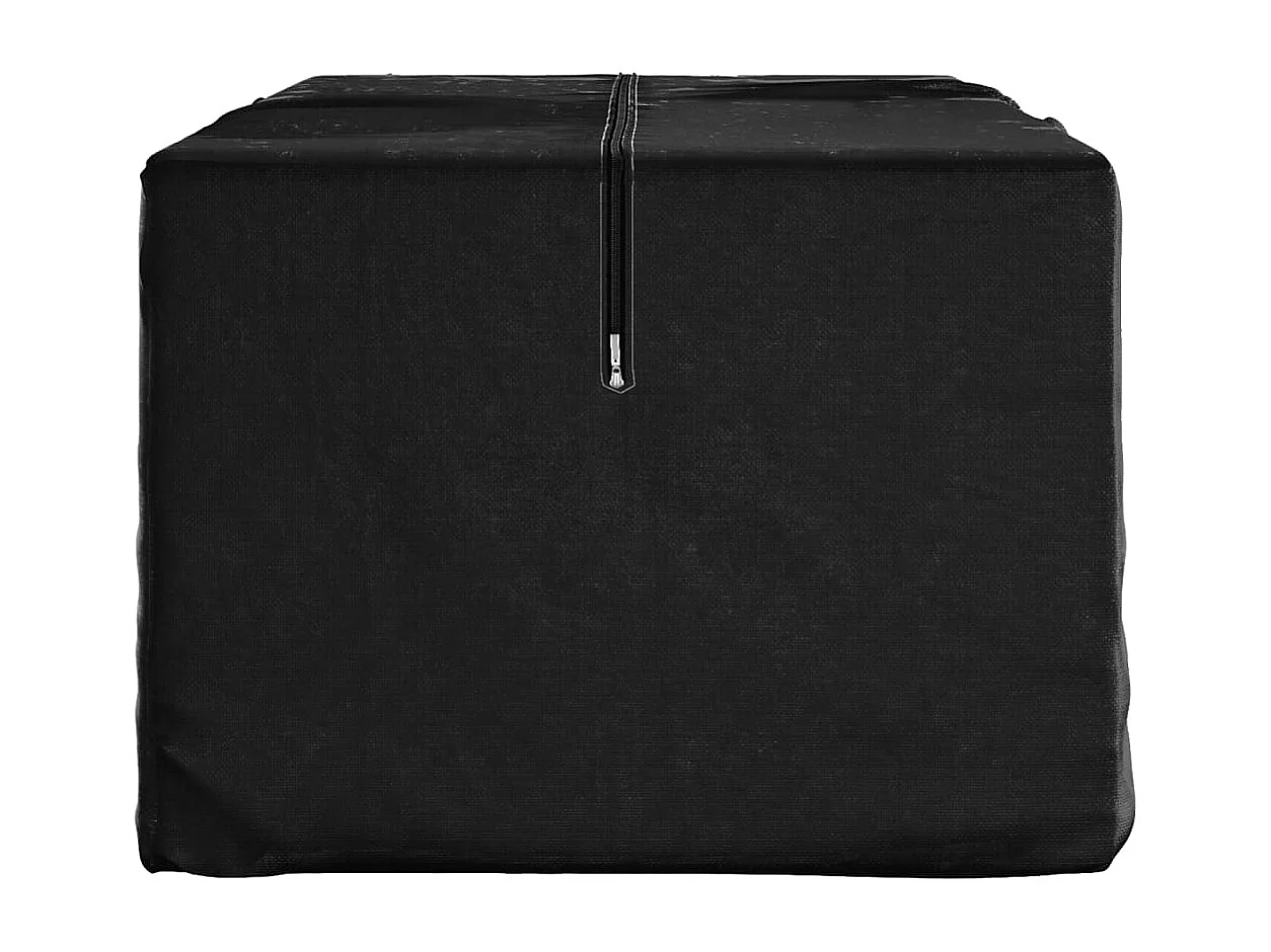 Borsa portaoggetti per cuscini da giardino nera 135x40x55 cm PE