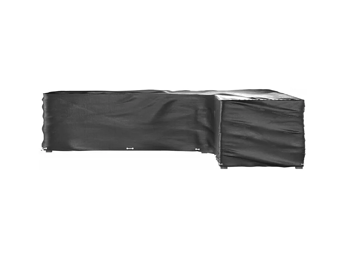Fundas para muebles de jardín en forma de L, 2 unidades, 20 ojales