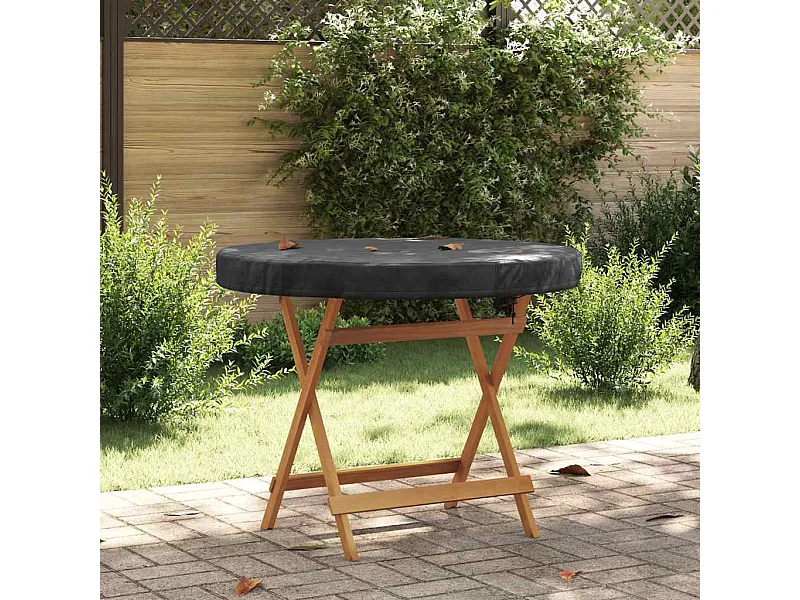 Mantel de exterior negro de 92 x 92 x 10 cm, tejido 210D