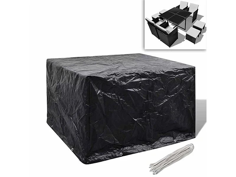 Copertura per mobili da giardino con 8 occhielli 113x113x73 cm