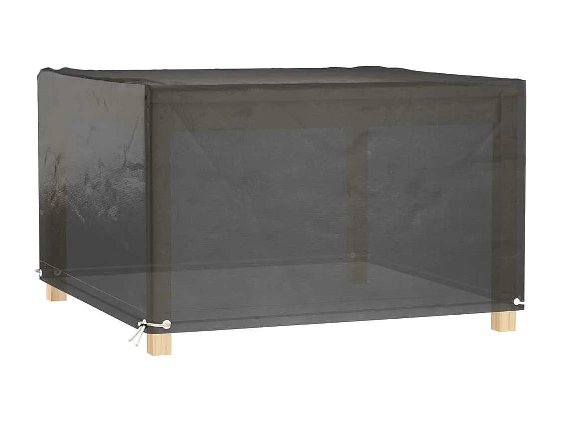 Funda para muebles de jardín con 8 ojales, 132x132x80 cm, cuadrada