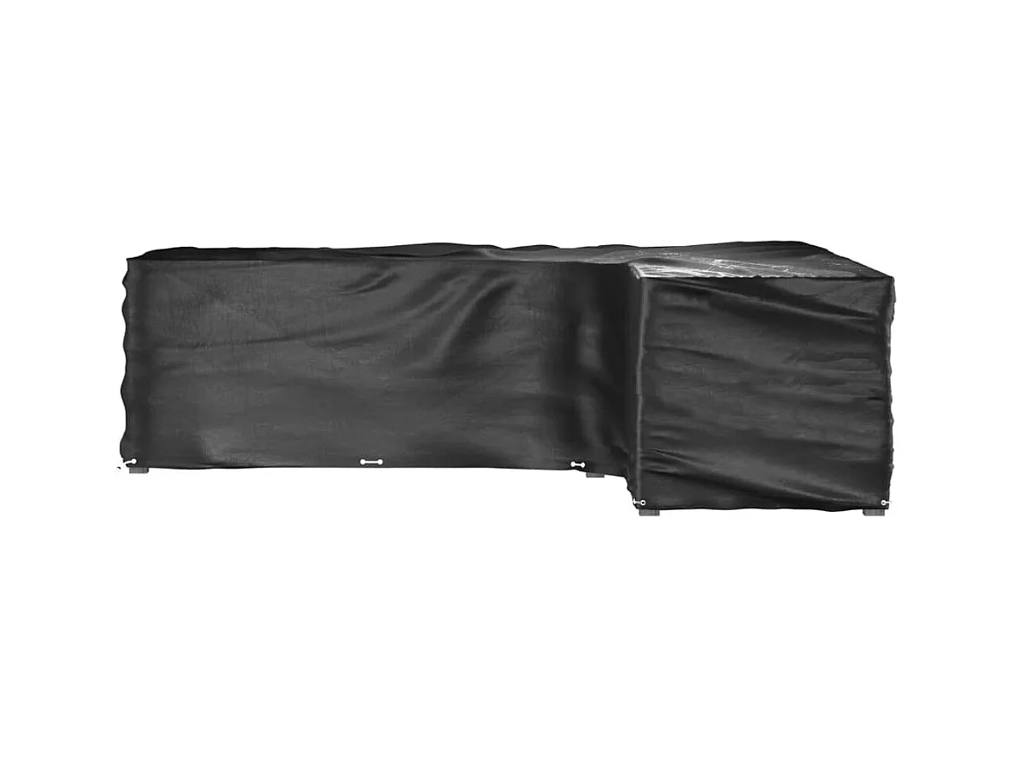 Fundas para muebles de jardín en forma de L, 2 unidades, 16 ojales