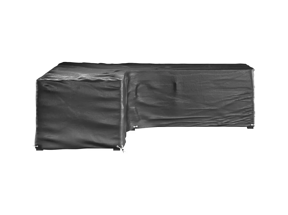Fundas para muebles de jardín en forma de L, 2 unidades, 16 ojales