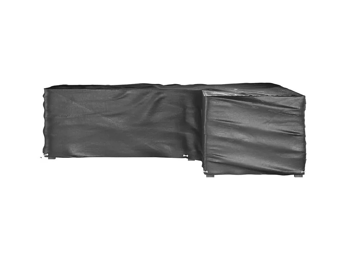 Fundas para muebles de jardín en forma de L, 2 unidades, 16 ojales