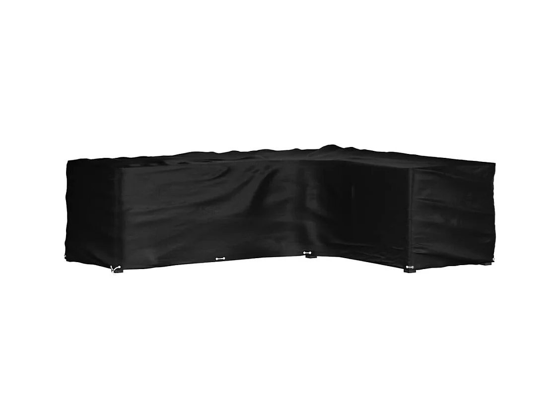 Housse de salon de jardin en forme de L 16 œillets 260x210x80cm