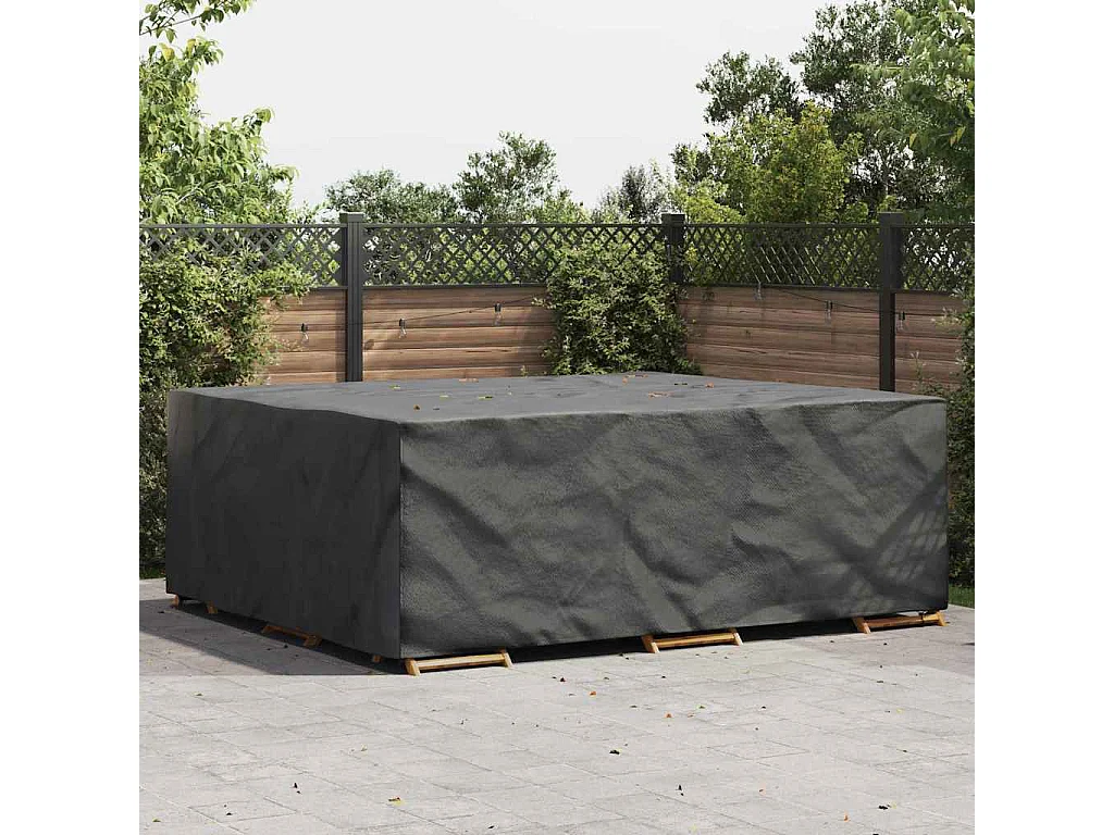 Housse pour mobilier d'extérieur Noir 300 x 250 x 100 cm 600D