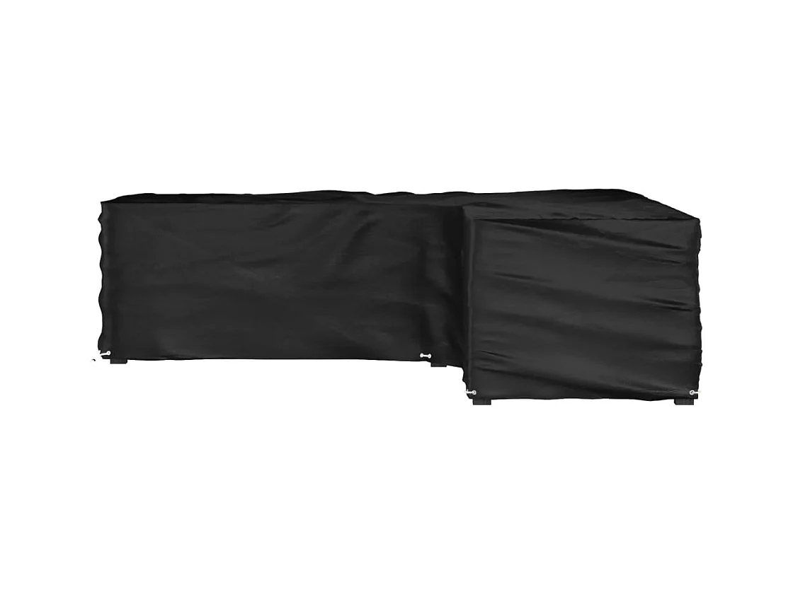 L-förmige Gartenmöbelabdeckung mit 16 Ösen 250x250x70cm