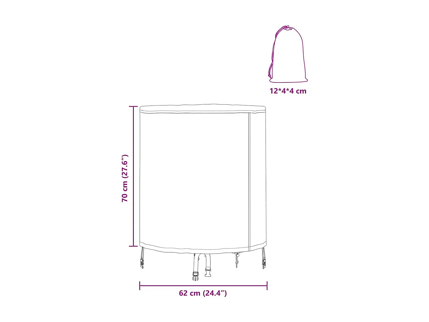 Housse pour mobilier d'extérieur Tissu Oxford 600D