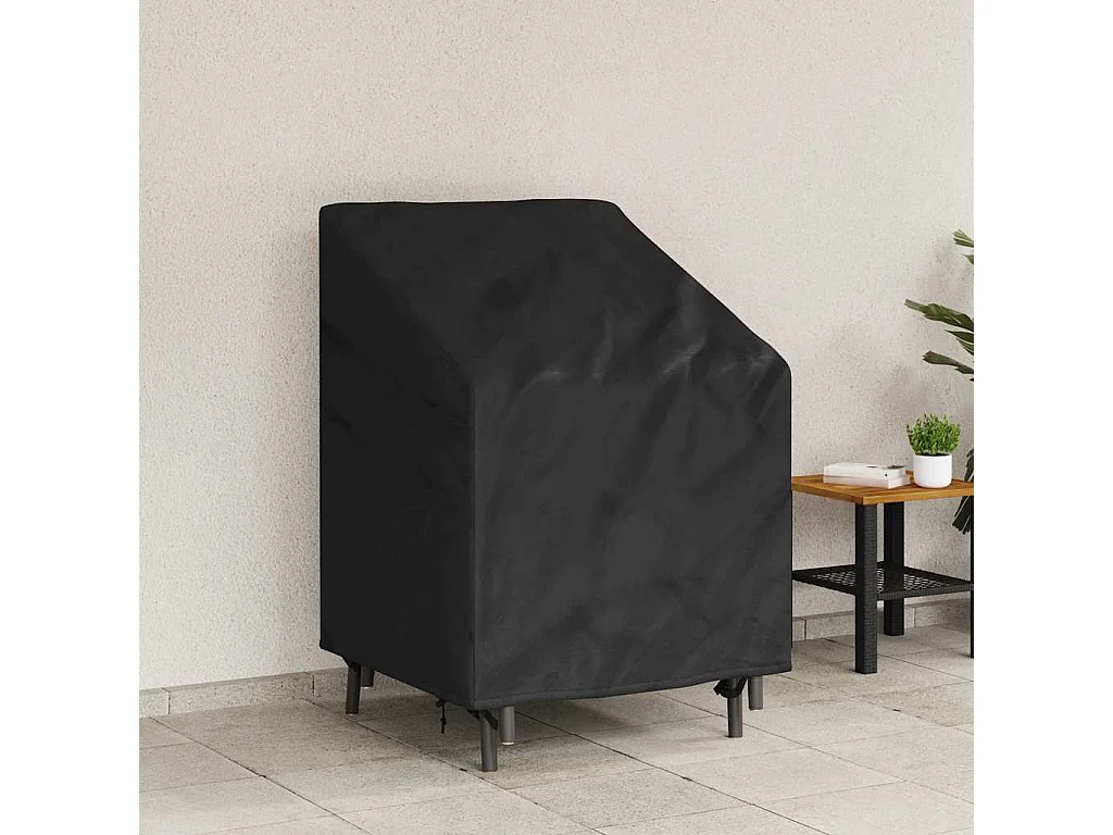Housse de chaise de jardin Noir 75 x 78 x 65 / 100 cm Tissu 210D