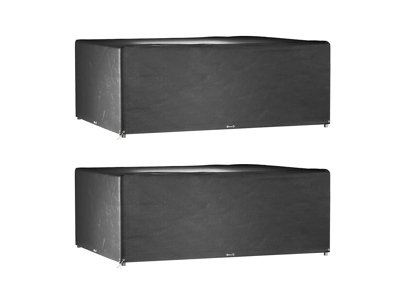 Fundas para muebles de jardín 2 piezas 16 ojales rectangulares