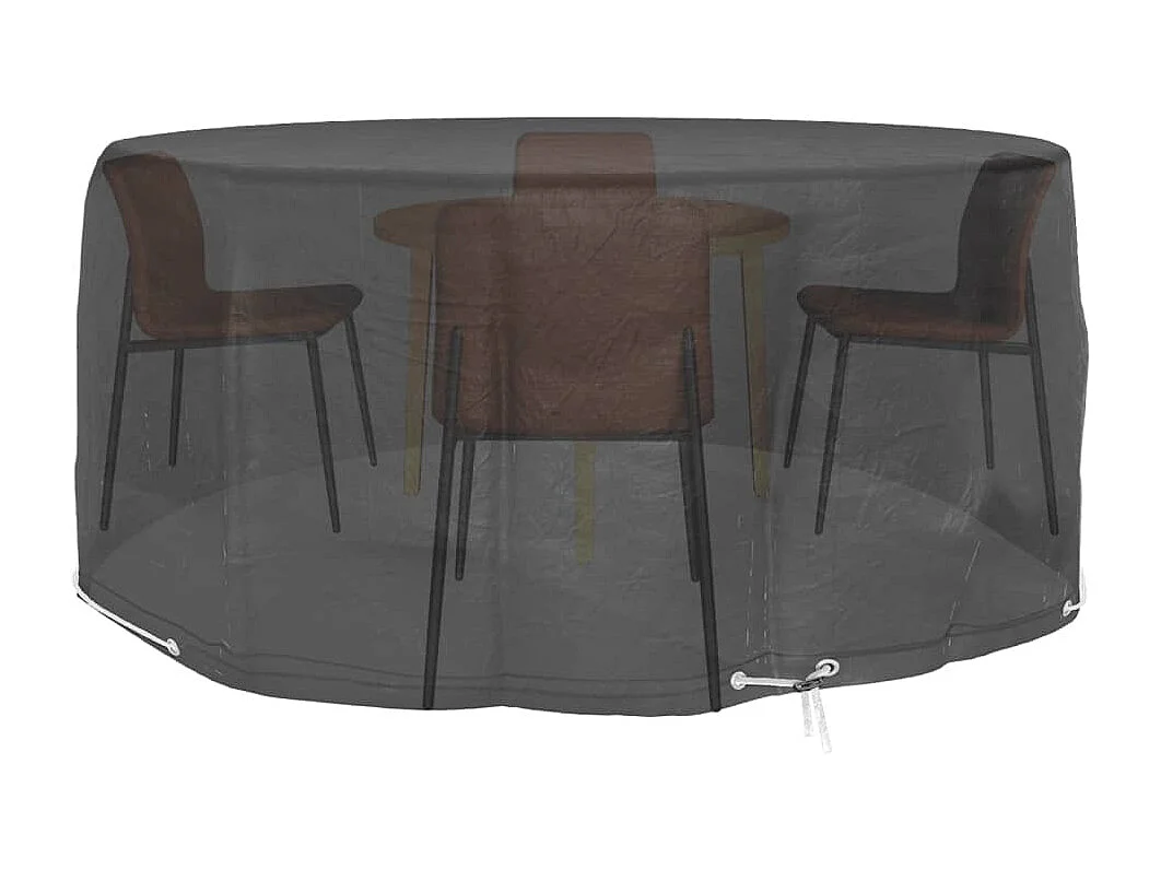 Funda para muebles de jardín con 10 ojales, Ø260x90 cm, redonda