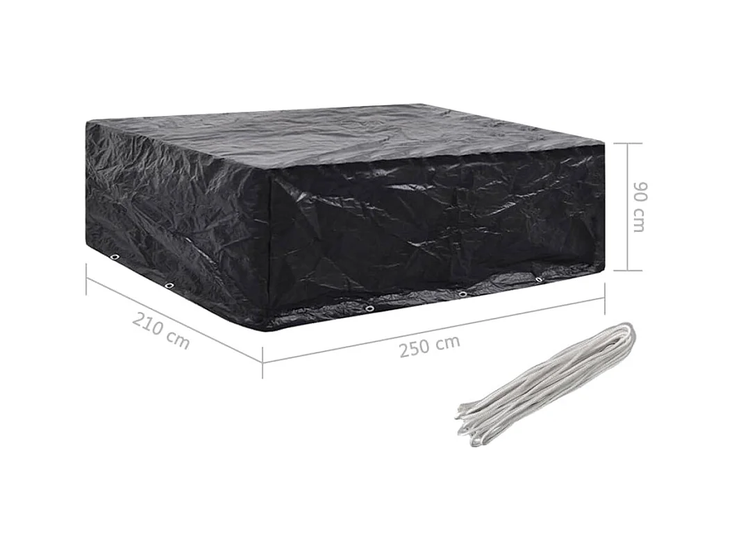 Funda para muebles de jardín con 8 ojales 250x210x90 cm