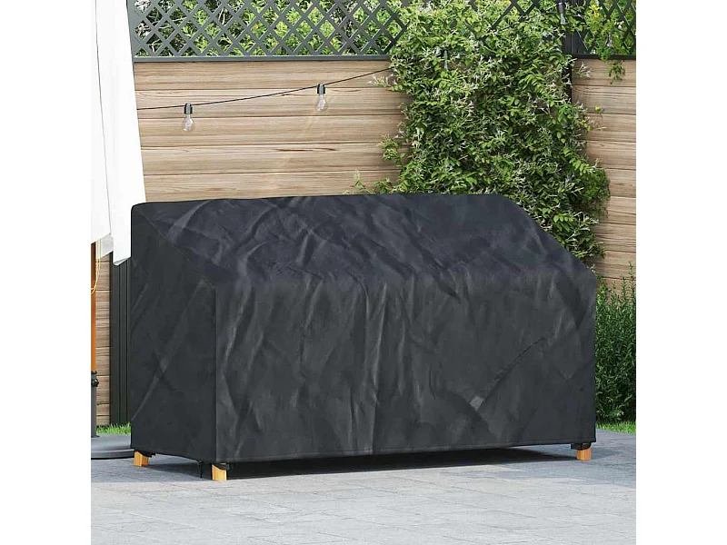 Funda para banco de jardín Negro 165 x 70 x 65 / 94 cm Tejido 420D