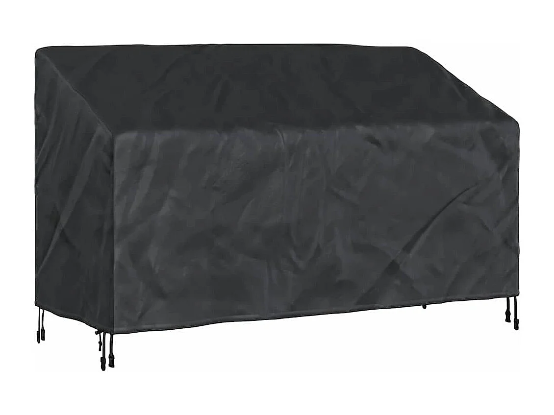 Tuinbankhoes Zwart 165 x 70 x 65 / 94 cm 420D stof