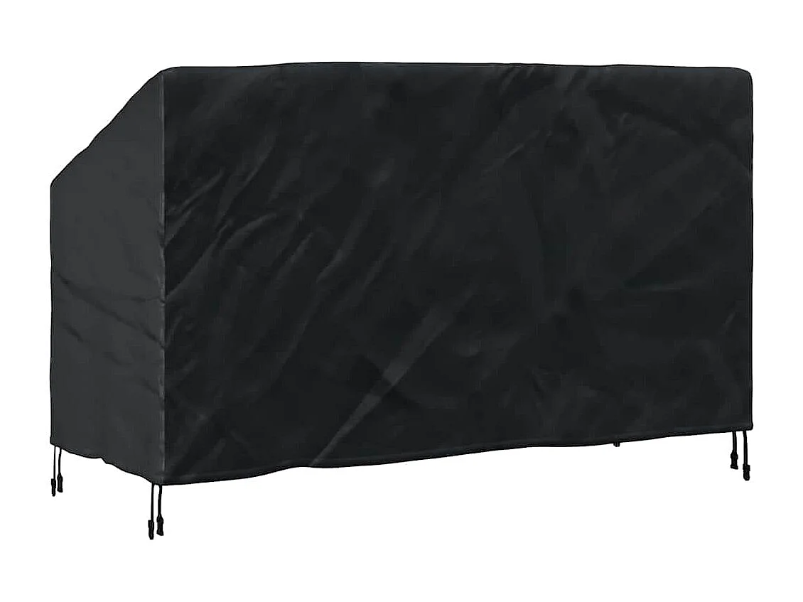 Tuinbankhoes Zwart 165 x 70 x 65 / 94 cm 420D stof