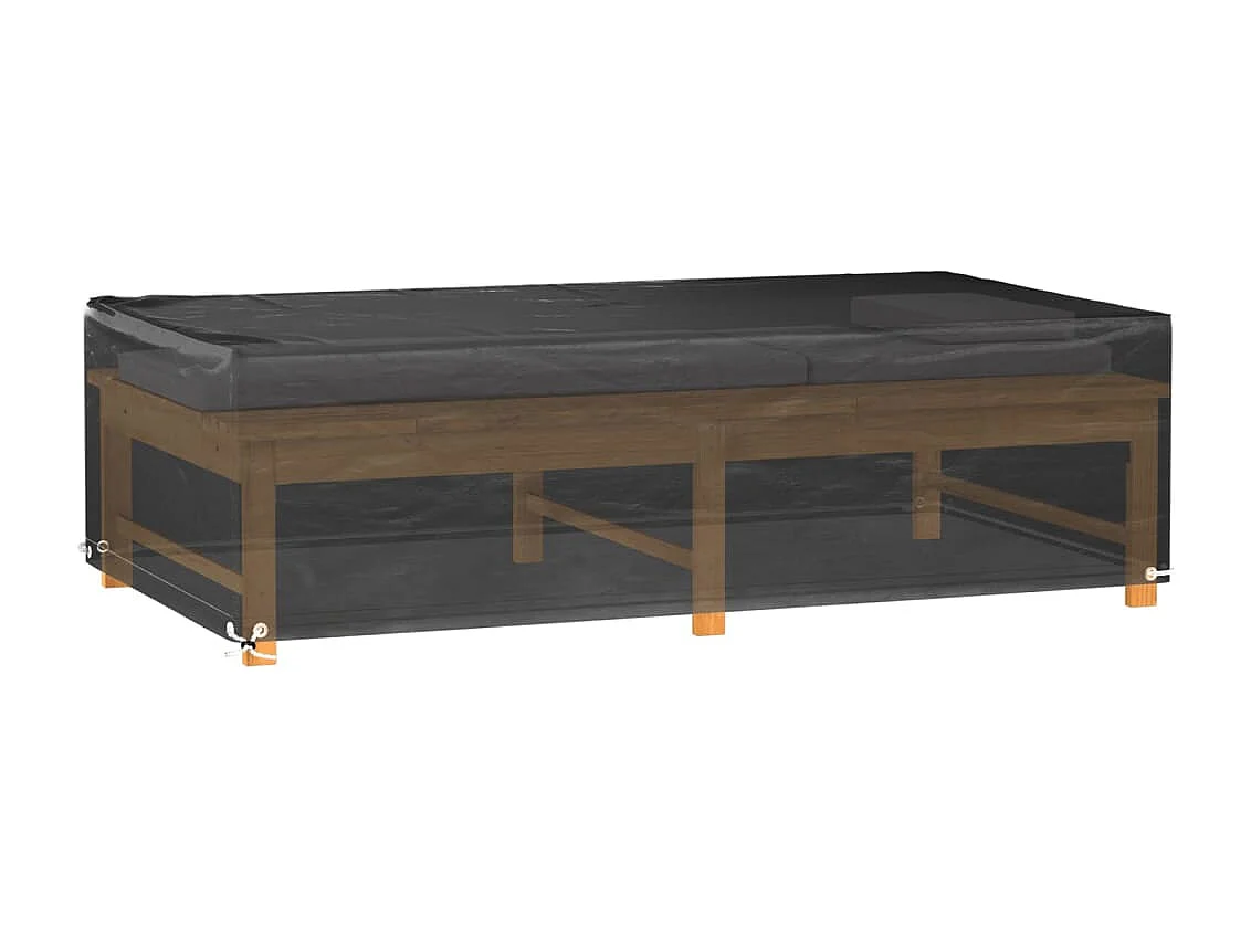 Copertura per mobili da giardino con 8 occhielli, 125 x 70 x 35 cm, rettangolare