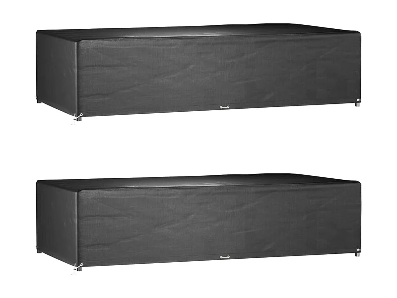Fundas para muebles de jardín 2 piezas 12 ojales rectangulares