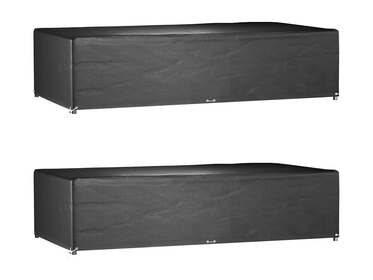 Copri mobili da giardino 2 pezzi 12 occhielli rettangolari