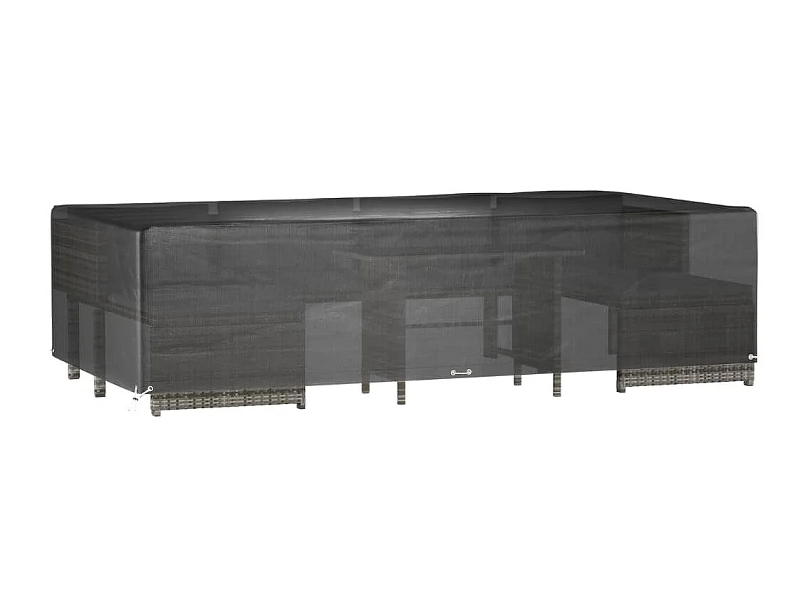 Copri mobili da giardino 2 pezzi 12 occhielli rettangolari