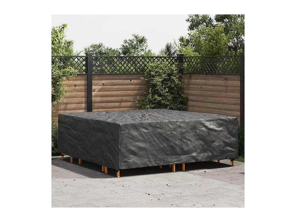 Housse pour mobilier d'extérieur Noir 220 x 220 x 70 cm 600D