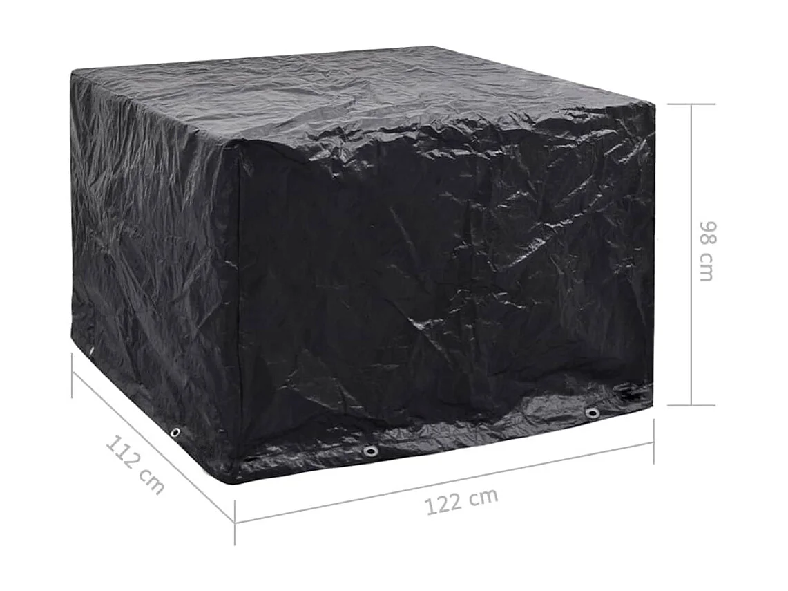 Copertura per mobili da giardino con 8 occhielli 122x112x98 cm