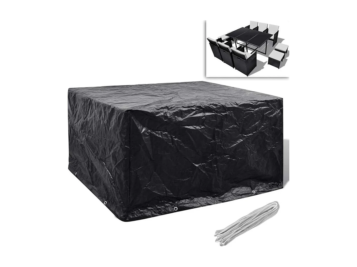 Copertura per mobili da giardino con 8 occhielli 172 x 113 x 73 cm