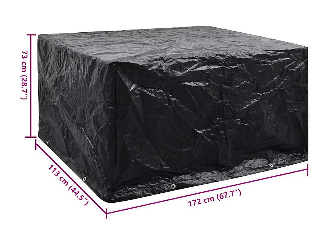Copertura per mobili da giardino con 8 occhielli 172 x 113 x 73 cm