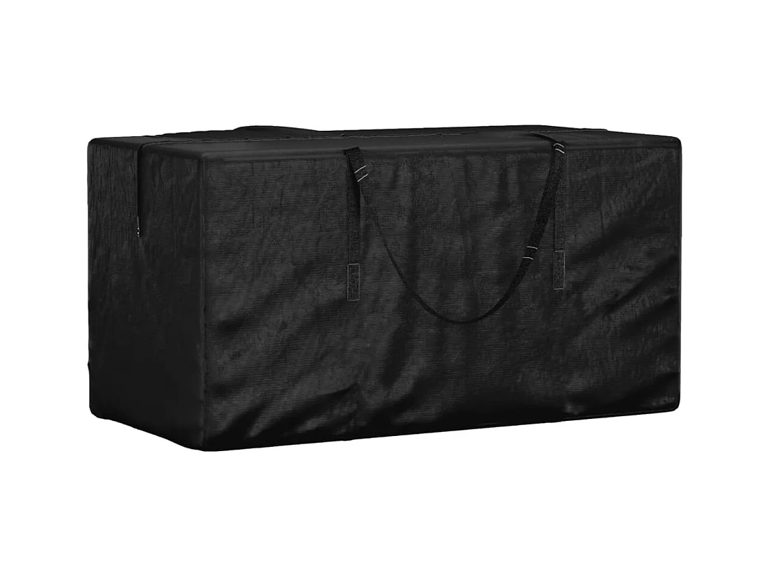 Borsa portaoggetti per cuscini da giardino nera 150x75x75 cm PE