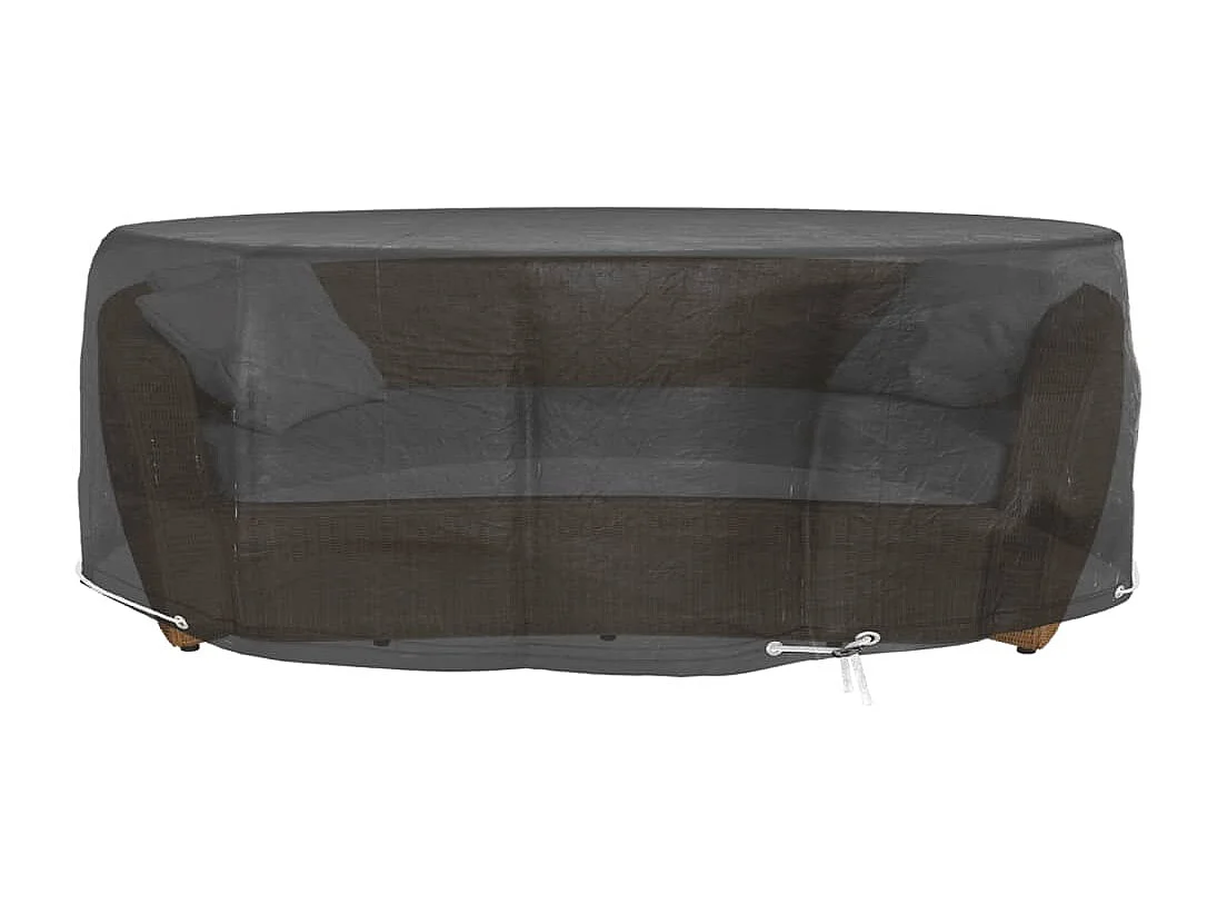 Hoes voor eilandlounge 10 ogen Ø236x67 cm rond