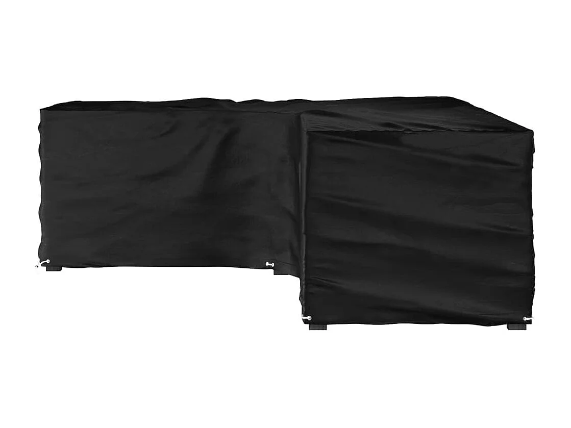 Funda para muebles de jardín en forma de L con 16 ojales 210x260x80cm