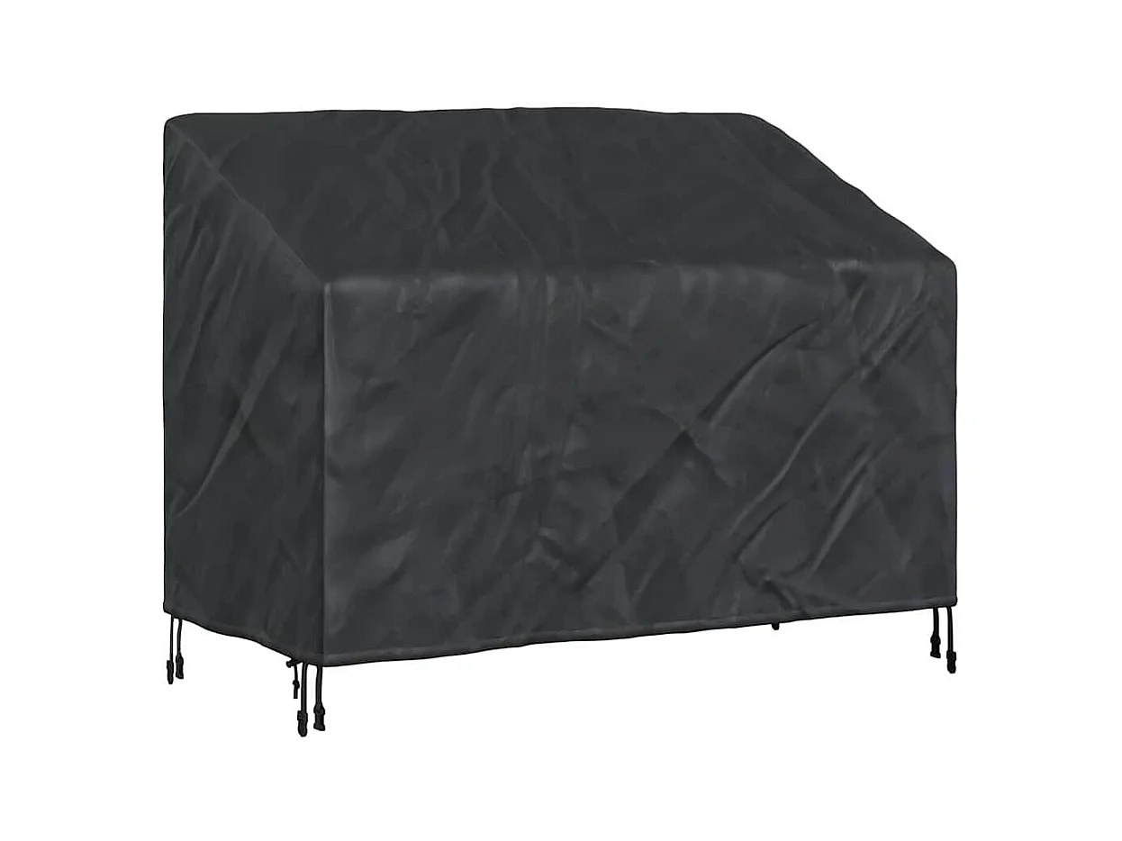 Copertura per panca da giardino nera 134 x 70 x 65 / 94 cm tessuto 420D